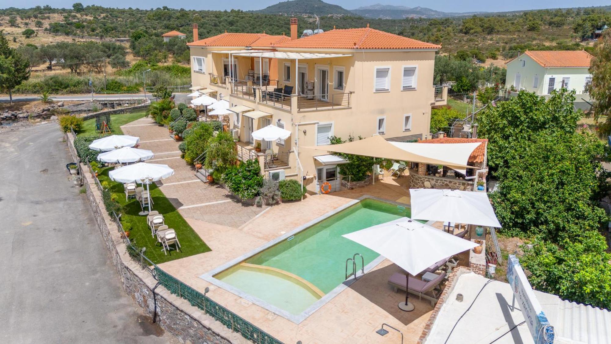 Palaiologou Panorama Apartments Mantamádos Esterno foto