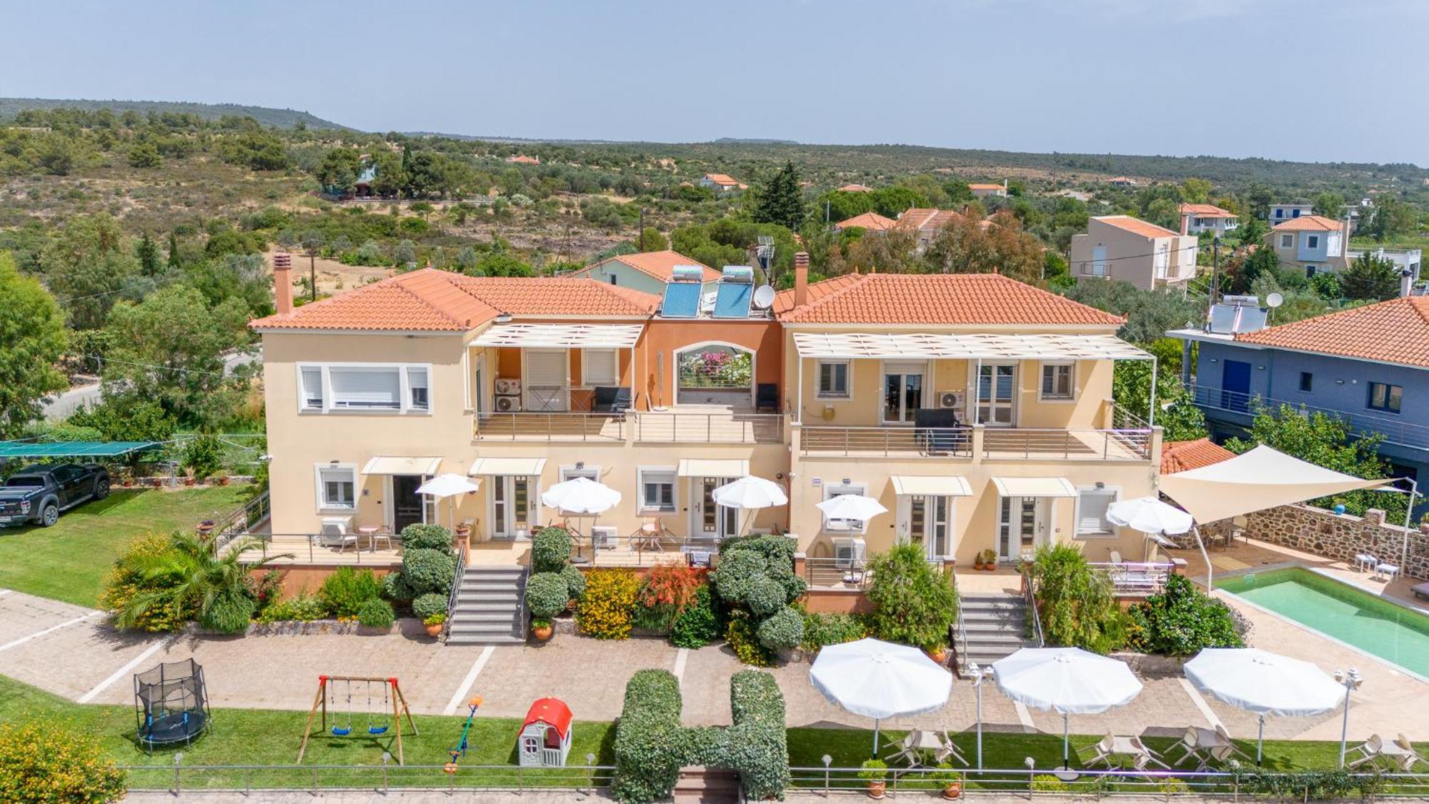 Palaiologou Panorama Apartments Mantamádos Esterno foto